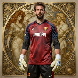 Ter Stegen as Osama Bin Laden, Barcelona and Germany goalkeeper, D&D, fantasy, intricate, elegant, highly detailed, digital painting, artstation, concept art, matte, sharp focus, illustration, art by Artgerm and Greg Rutkowski and Alphonse Mucha