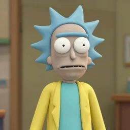 rick from rick and morty 3 d render photorealistic unreal facial details clay soft light engine photorealistic ultra - realistic highly detailed focus photography lighting digital painting hd adultswim by kyle lambert