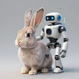 🐇🤖, digital Art,hyperrealist, artstation, greg rutkowski