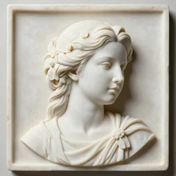 a portrait of an elegant lady, high - relief