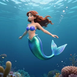 a mermaid underwater, 3 d render octane, trending on artstation