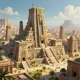 Futuristic Aztec city, very detailed, digital art, trending on art station