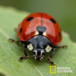 macro photography of ladybug by national - geographic, ultra accurate, 8 k, award - winning