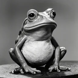 portrait of Pepe the Frog as James Bond, photography by Cecil Beaton, Hollywood style lighting, black and white, photorealistic