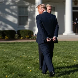 Donald Trump being led away in handcuffs, perp walk, arrested