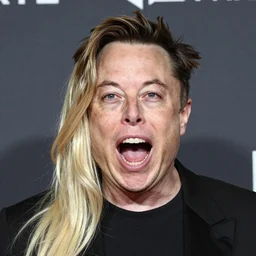 4 k highly detailed portrait face photography of elon musk yelling at his employees wearing a dress from lady gaga