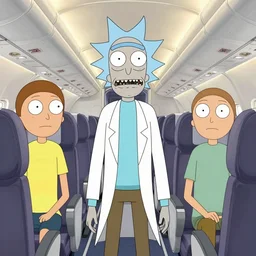 rick and morty cross dress in a plane v - c 7
