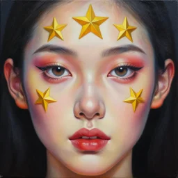 intricate five star dream facial portrait by tooth wu, oil on canvas, hdr, high detail, photo realistic, hyperrealism, matte finish, high contrast, 3 d depth, centered, masterpiece, vivid and vibrant colors, enhanced light effect, enhanced eye detail, artstationhd