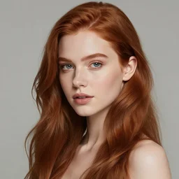 Beautiful woman with long ginger hair by Charlie Bowater, digital fantasy portrait
