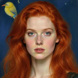 of beautiful redhead female, beauty portrait by greg rutkowski, hilma af klint, moebius, victo ngai, sharp focus, global illumination, highly detailed, masterpiece, award winning, post processing