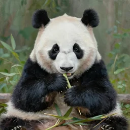 panda eating a lot, extremely detailed oil painting, oil in canvas