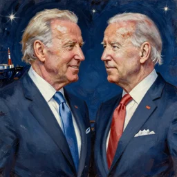joe biden as james bond, james bond as joe biden, ilya kuvshinov, john singer sargent, jasper johns, white stars, digital art illustration, impressionist oil painting, trending on artstation, intricate