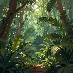 Tropical jungle, trending on artstation, by Noah Bradley