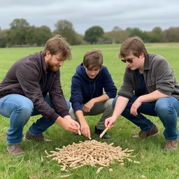 me and the boys getting beans