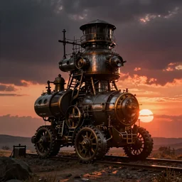 steampunk sunset