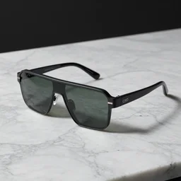 futuristic cyclops sunglasses layed on a marble table, 3d render, amazing detail, studio lighting, ray tracing, award winning
