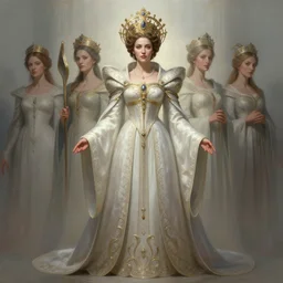 ancient queenmaise williams, symetrical, diffuse lighting, fantasy, intricate, elegant, highly detailed, lifelike, photorealistic, digital painting, artstation, illustration, concept art, 4 k, smooth, sharp focus, art by john collier and albert aublet and krenz cushart and artem demura and alphonse mucha
