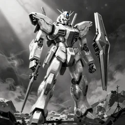mecha+Tokyo+blackandwhite+draw