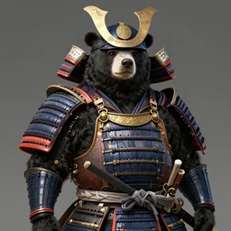 Japanese moon bear anthropomorphized as a samurai, fantasy, intricate, highly detailed, digital painting, artstation, concept art, smooth, sharp focus, illustration