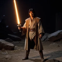 technicolor still of toshiro mifune as obi wan kenobi in star wars : a new hope