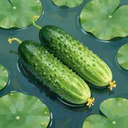 cucumbers, lilipads, monet