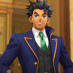 in - game screenshot of will smith in phoenix wright : ace attorney, high quality, hd screenshot