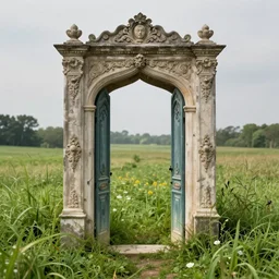 Meadow. Ornate doorway with a portal to another dimension. Mixed media, Digital Art and AF-S NIKKOR 10-200mm F2.8G ED