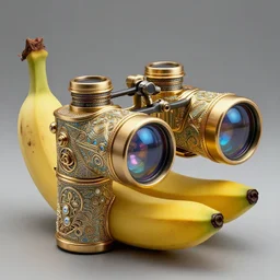Banana. insanely detailed and intricate, hypermaximalist, elegant, ornate, hyper realistic, super detailed, Soviet-Quantum-Mech cyberpunk megabinoculars