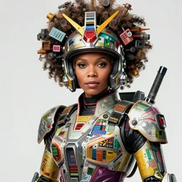a portrait of a halle berry as a beautiful elite 👩🏿 gundam pilot, with an intricate, detailed, urban inspired hiphop afro futuristic helmet, vector behance hd jesper ejsing, rhads, makoto shinkai, lois van baarle, ilya kuvshinov, rossdraws, hd, 3 2 k, ilya kuvshinov, gustav klimt
