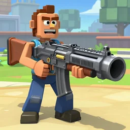 A minigun in the style of team fortress2
