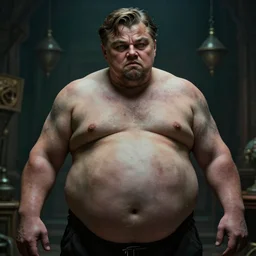 hyperrealistic dslr film still of grotesquely morbidly obese leonardo dicaprio, stunning 8 k octane comprehensive 3 d render, inspired by istvan sandorfi & greg rutkowski & unreal engine, perfect symmetry, dim volumetric cinematic lighting, extremely hyper - detailed, extremely lifelike attributes & lifelike texture, intricate, masterpiece, artstation, stunning