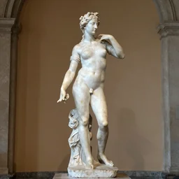 Renaissance marble statue of a sexy Instagram model