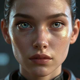 ultra realist render of the Tron environment technology, reflections, focus, detailed, realistic eyes, symmetric body features proportions, golden ratio face, intricate facial skin details, award winning, trending in cgsociety artstation deviant art, octane render
