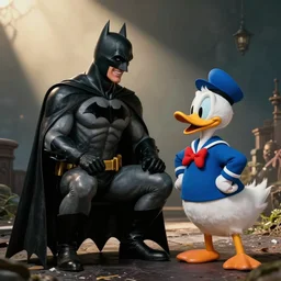 Batman is so happy because he has talking with Donald Tramp