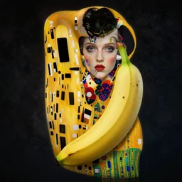 biopunk banana portrait, au naturel, hyper detailed, digital art, trending in artstation, cinematic lighting, studio quality, smooth render, unreal engine 5 rendered, octane rendered, art style by klimt and nixeu and ian sprigger and wlop and krenz cushart.