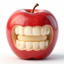 apple with teeth