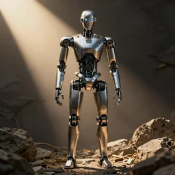 humanoid robot metal band