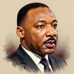 detailed sketch, Martin Luther King,