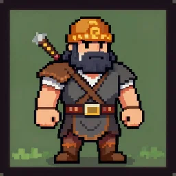 8 bit pixelart, barbarian man, nes quiality