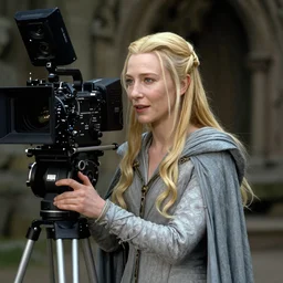 galadriel ( young cate blanchett ) in a scene of lord of the rings ( 2 0 0 2 ), filmed by andrew lesnie with arriflex 4 3 5 camera
