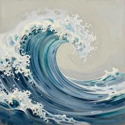 wave, intricate oil painting by greg rutkowski, trending on artstation