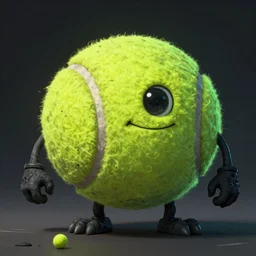 a tennis ball monster, tennis ball, dark, chalky, gargoyle, digital art, fantasy, magic, trending on artstation, ultra detailed, professional illustration by Basil Gogos