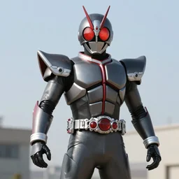 High Fantasy Kamen Rider, vibrant color, 4k, glowing eyes, daytime, grey rubber undersuit, Guyver Dark Hero inspired armor