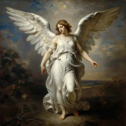 Painting of angel by Bromm.