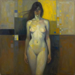 A beautiful abstract painting Dicen que el hombre no es hombre mientras no oye su nombre de labios de una mujer. by Alejandro Jodorowsky intuitive