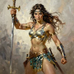 xena the warrior princess painting by frank frazetta 4 k