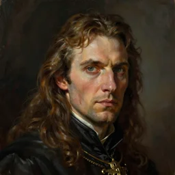 a highly detailed portrait painting headshot of a sorcerer in his early 3 0's, epic character art, volumetric lighting, ambient light, artstation, deviantart, art by tim hildebrandt, gerald brom, frank frazetta