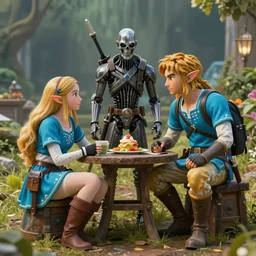 zelda meeting the terminator, fantasy style, 4 k
