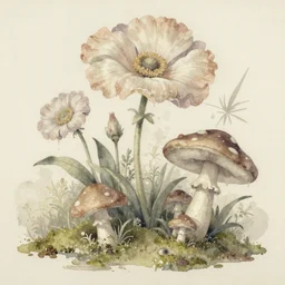muted color!! ( ( ( ( ( ( ( ( ( ( ( ( ( ( soft soft soft soft soft watercolor of a giant flowers, giant mushrooms, moss ( ( knome ) ) painterly, granular dripping running. very muted colors. ) ) ) ) ) ) ) ) ) ) ) ) ) ) by jean - baptiste monge!!!!!!!!!!!!!!!!!!!!!!!!!!!!!!