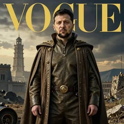 Volodymyr Zelensky as Emperor Palpatine  on the cover of the Vogue magazine